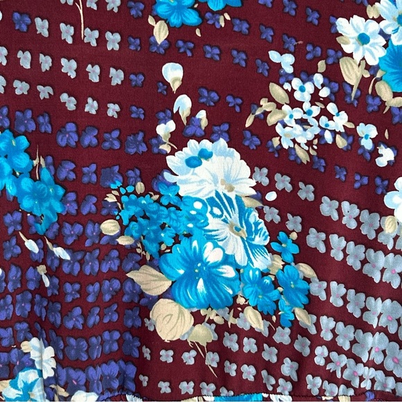 Free People Spring Fling Floral Dress Size Small Plum Purple Blue - Picture 3 of 4